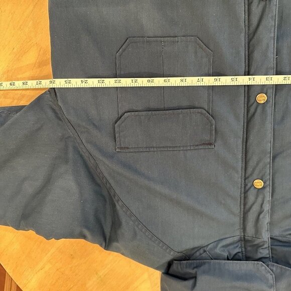 Woolrich Men's Blue Parka Long Chore Jacket Coat Vintage Made In USA Large - Picture 15 of 16